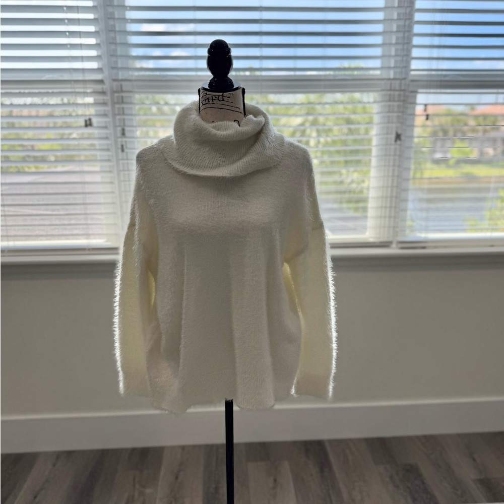 Show Me Your MuMu White Cowl Neck Sweater